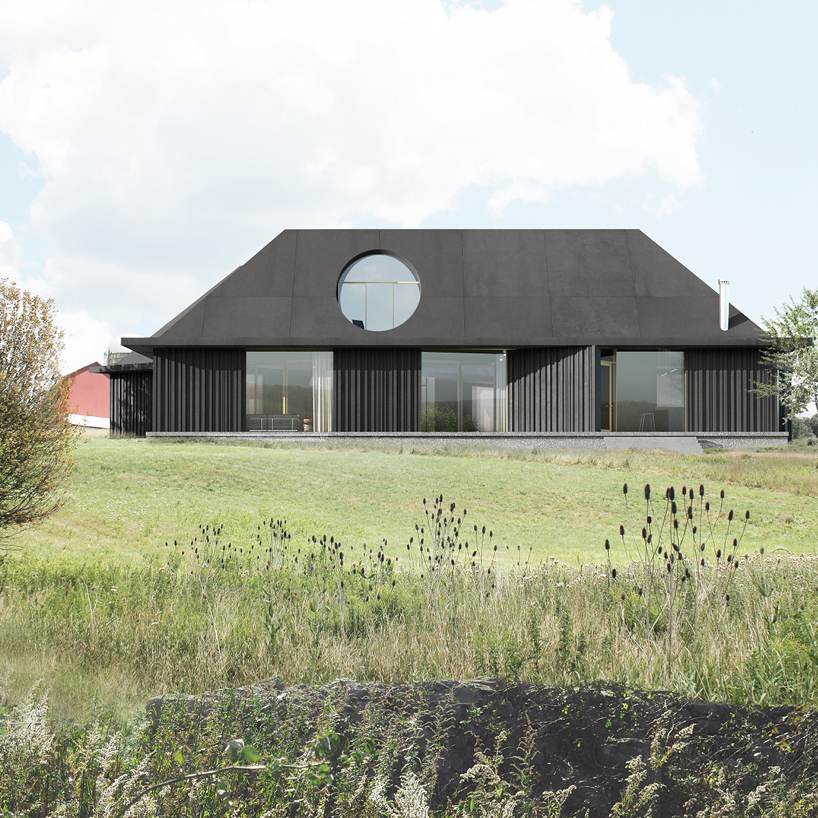 three concrete volumes compose bosetti-desjardins' house for an artist in upstate new york designboom