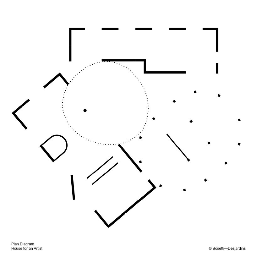 three concrete volumes compose bosetti-desjardins' house for an artist in upstate new york designboom