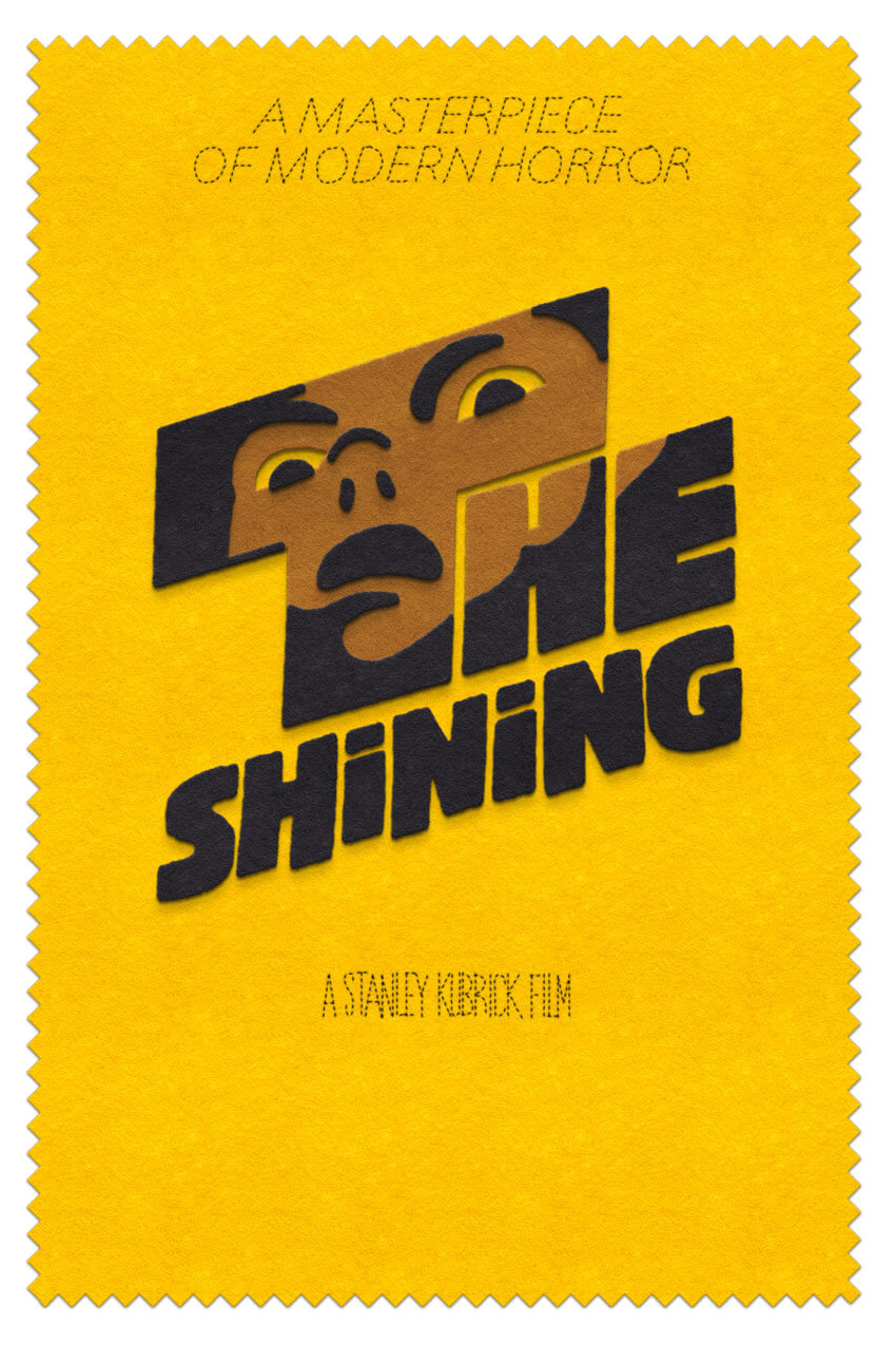 iconic horror movie posters are reimagined using fuzzy felt and buttons designboom