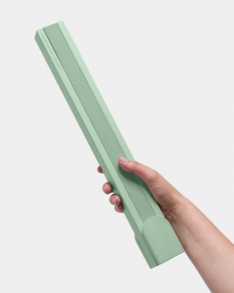 njustudio presents a pleated pop-up screen that brings privacy to open spaces