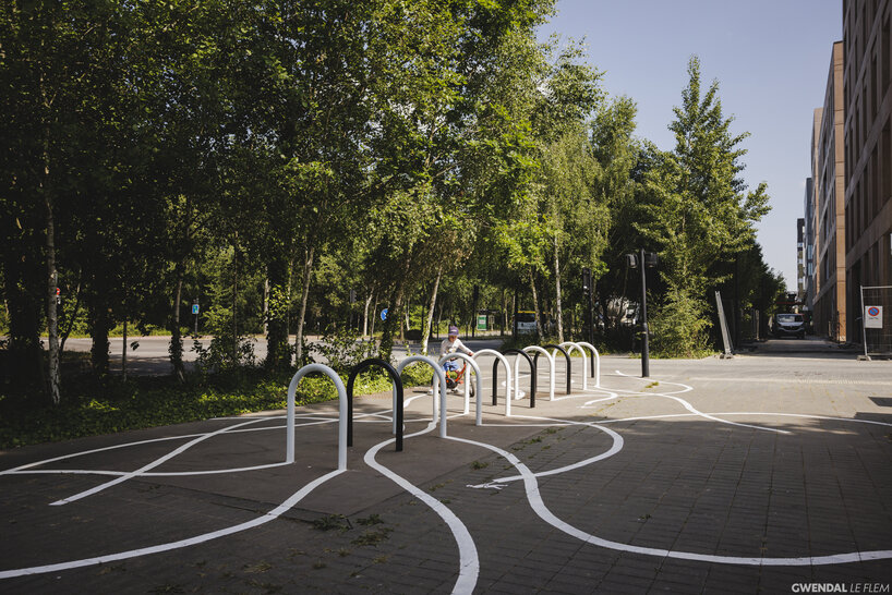 vincent broquaire's drawings add whimsy to streets of rennes to redefine urban spaces