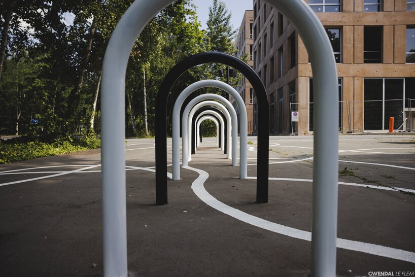 vincent broquaire's drawings add whimsy to streets of rennes to redefine urban spaces