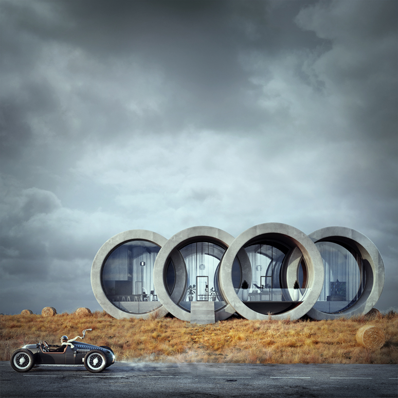 the ringshouse by wamhouse studio references the history of a famous car brand designboom