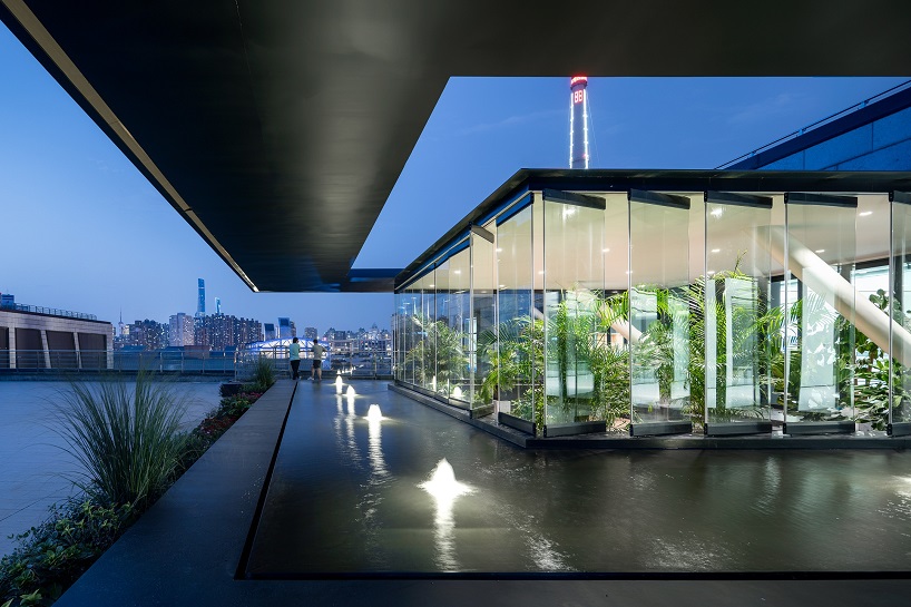 DUTS design creates a 'floating' conference room inside shanghai office renovation designboom
