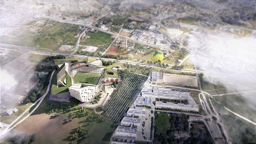 buro ehring proposes a sunken urban stadium for montpellier