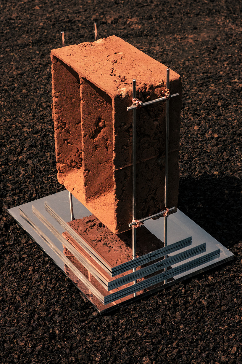 recycled aerospace steel and rammed earth shape homeware collection for life on mars - 10
