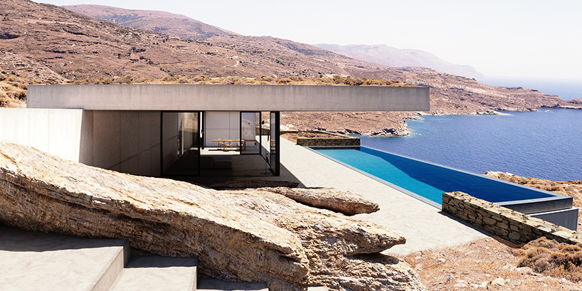 A31 architecture nestles two summer houses into a greek island hillside designboom