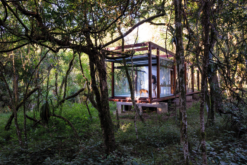 La tranquila cabaña de YVA arquitetura en el bosque brasileño tiene un impacto mínimo en el medio ambiente