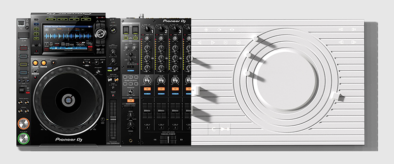 'whiteout' is a simplified DJ console inspired by japanese zen gardens