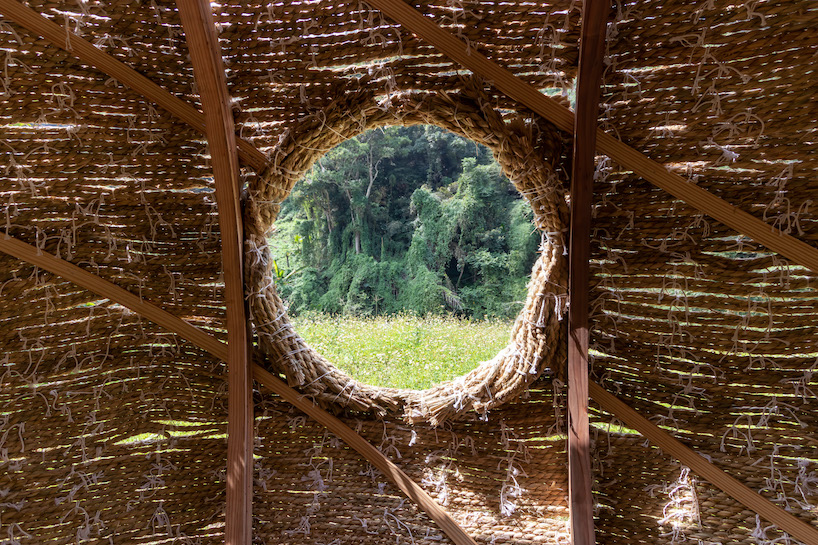 cheng tsung feng weaves rice straws to build an inhabitable 'tea nest' in taiwan designboom