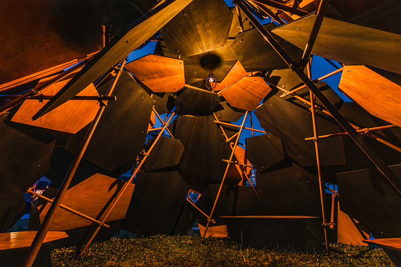 cheng tsung feng plans dragon nest installation out of wood and metal in ljubljana