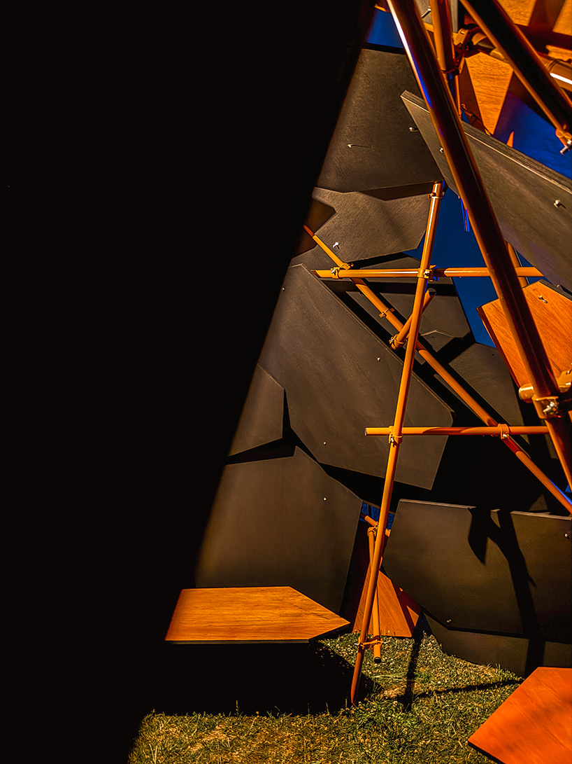 cheng tsung feng plans dragon nest installation out of wood and metal in ljubljana