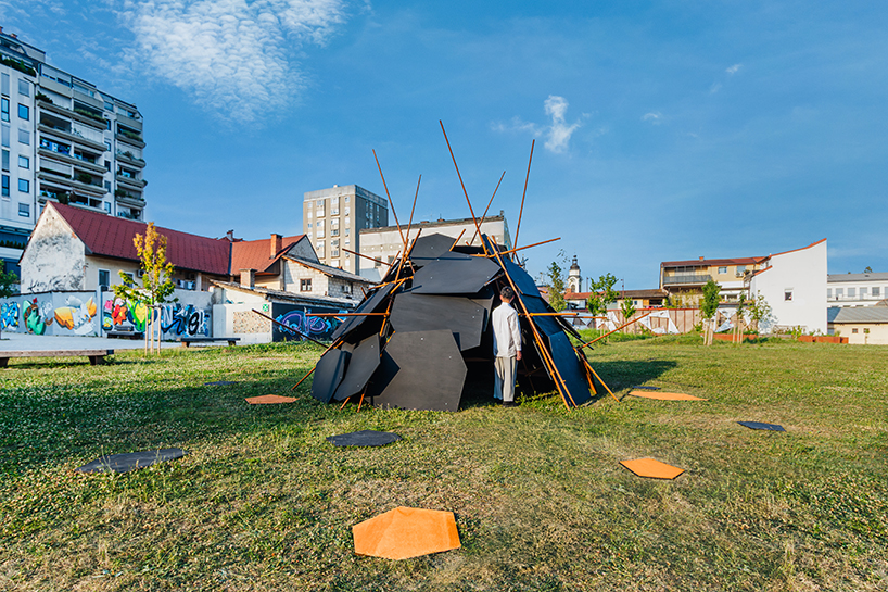 cheng tsung feng plans dragon nest installation out of wood and metal in ljubljana