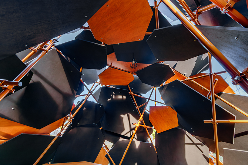 cheng tsung feng plans dragon nest installation out of wood and metal in ljubljana