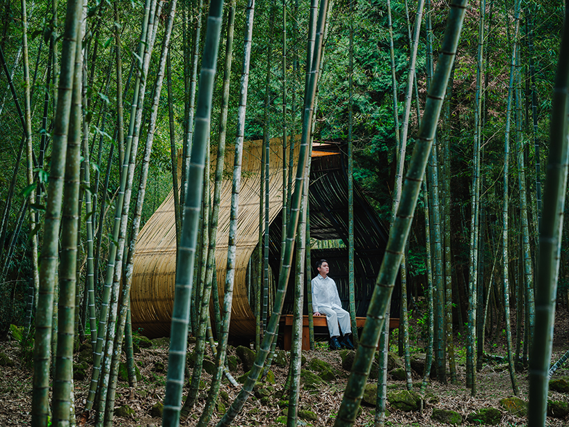 shaped like a sticky rice dumpling, cheng tsung feng’s bamboo cabin nestles in taiwan forest