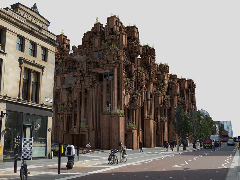 barry wark imagines an urban cliff for glasgow school of art