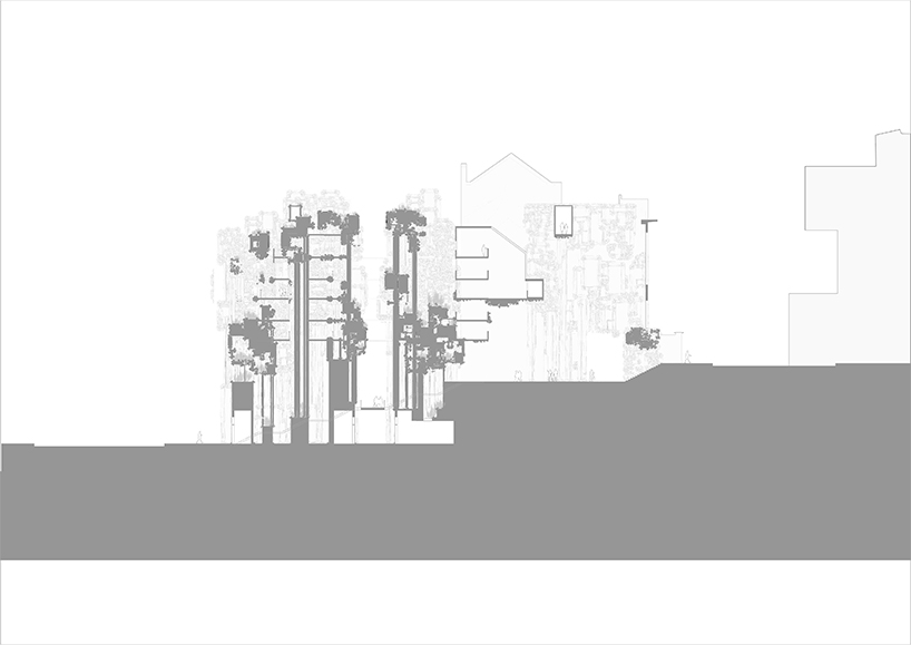 barry wark imagines an 'urban cliff' of growing plants for glasgow school of art extension designboom