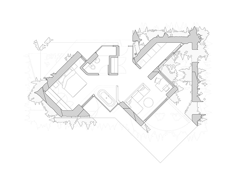 barry wark envisions a cliff house mimicking the surrounding's rocky ...