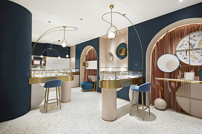 golden arch details adorn tianhua yizhu's grace generation jewelry store in shanghai