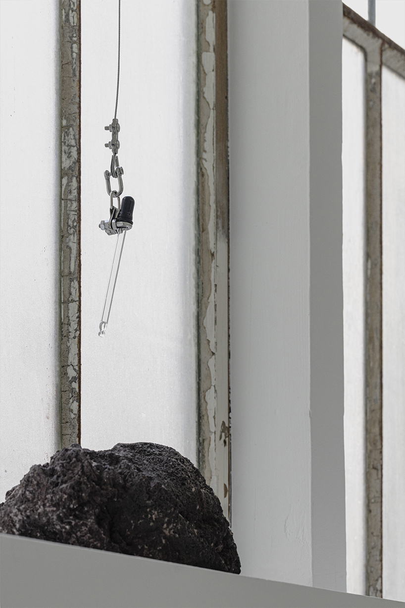 batten and kamp combines textured cast aluminum with rough-cut marble in furniture series