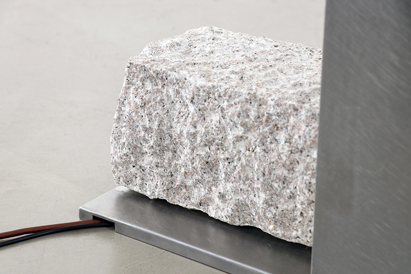 steel and stone piano transforms from electronic instrument to sculptural monolith