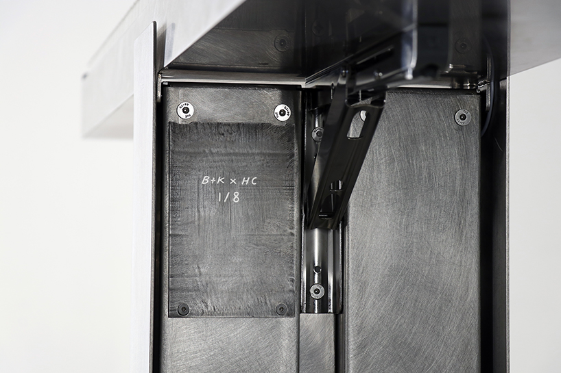 steel and stone piano transforms from electronic instrument to sculptural monolith