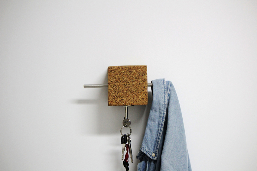 TOURO cork hanger by HUGI.R makes any wall fun and practical designboom
