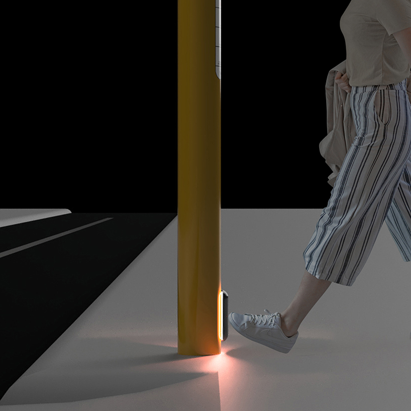'dropkick' is a handsfree pedestrian crossing button for a post pandemic world designboom