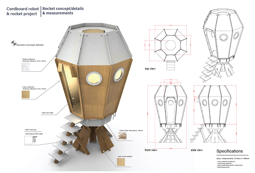 Cardboard best sale robot design