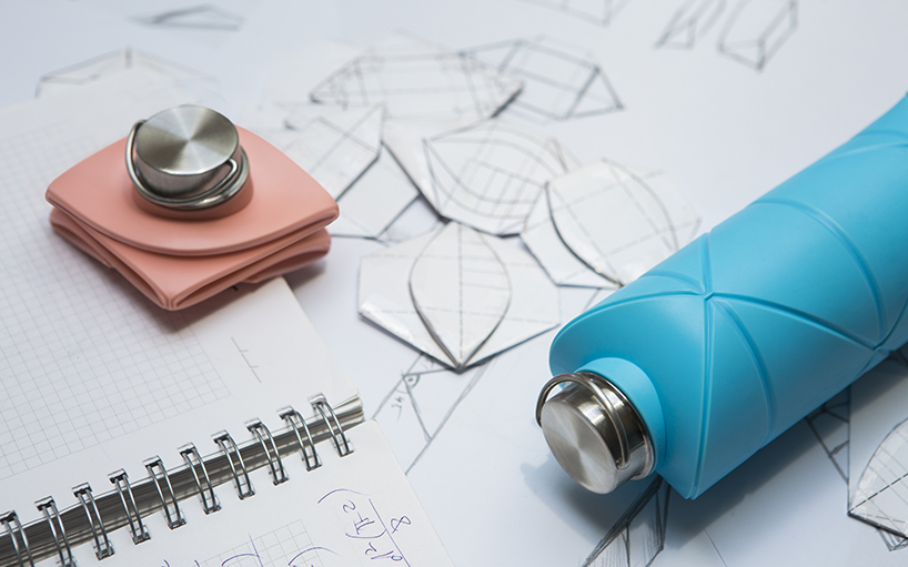 DiFOLD designs collapsible and reusable 'origami bottle' to reduce packaging waste designboom