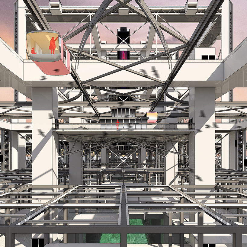 haoyu wang revisits utopian megastructures from the 1960s to build a virtual world designboom