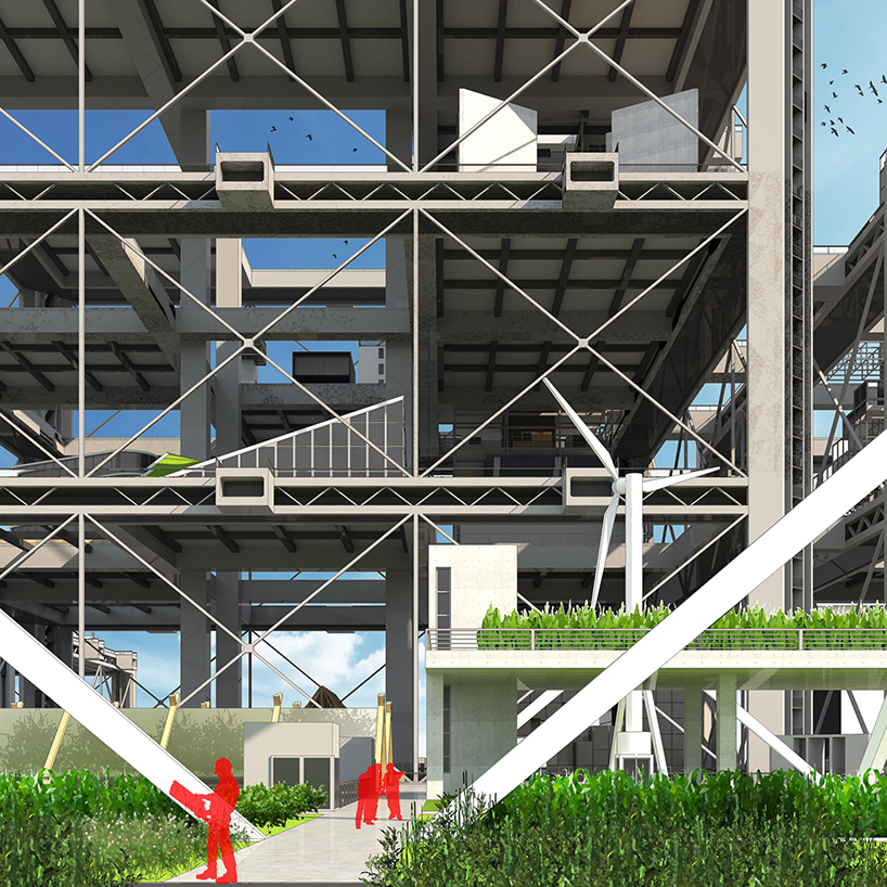haoyu wang revisits utopian megastructures from the 1960s to build a virtual world designboom