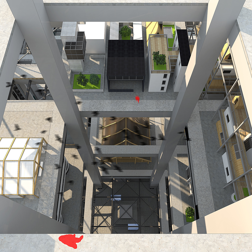 haoyu wang revisits utopian megastructures from the 1960s to build a virtual world designboom
