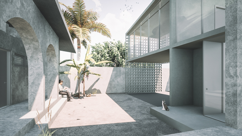 a porous façade of breeze blocks wraps 'dansoman studio' in accra, ghana designboom
