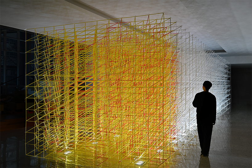 41,415 plastic straws compose colorful, modular installation by A+U lab in korea