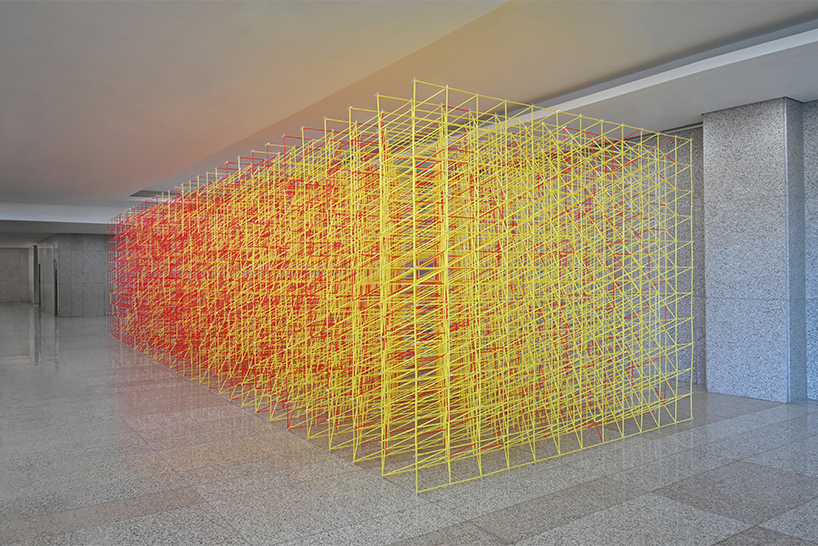 41,415 plastic straws compose colorful, modular installation by A+U lab in korea