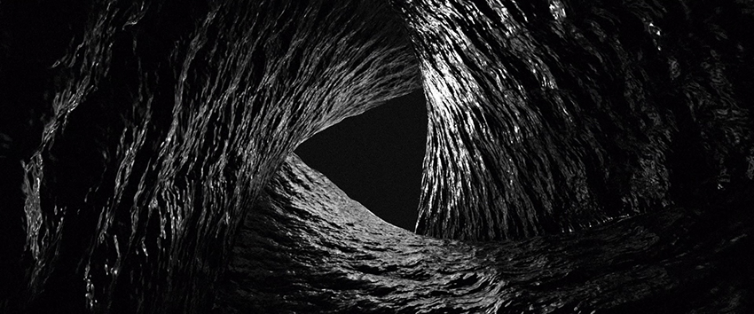 a lone figure runs through an otherworldly landscape in this music video by kachi chan