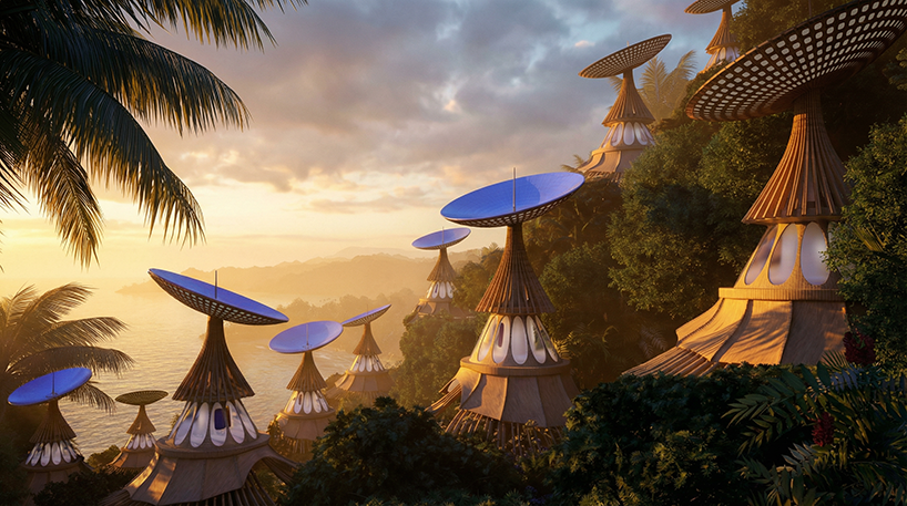 fiji living system proposal uses kinetic concave mirrors for energy and water autonomy