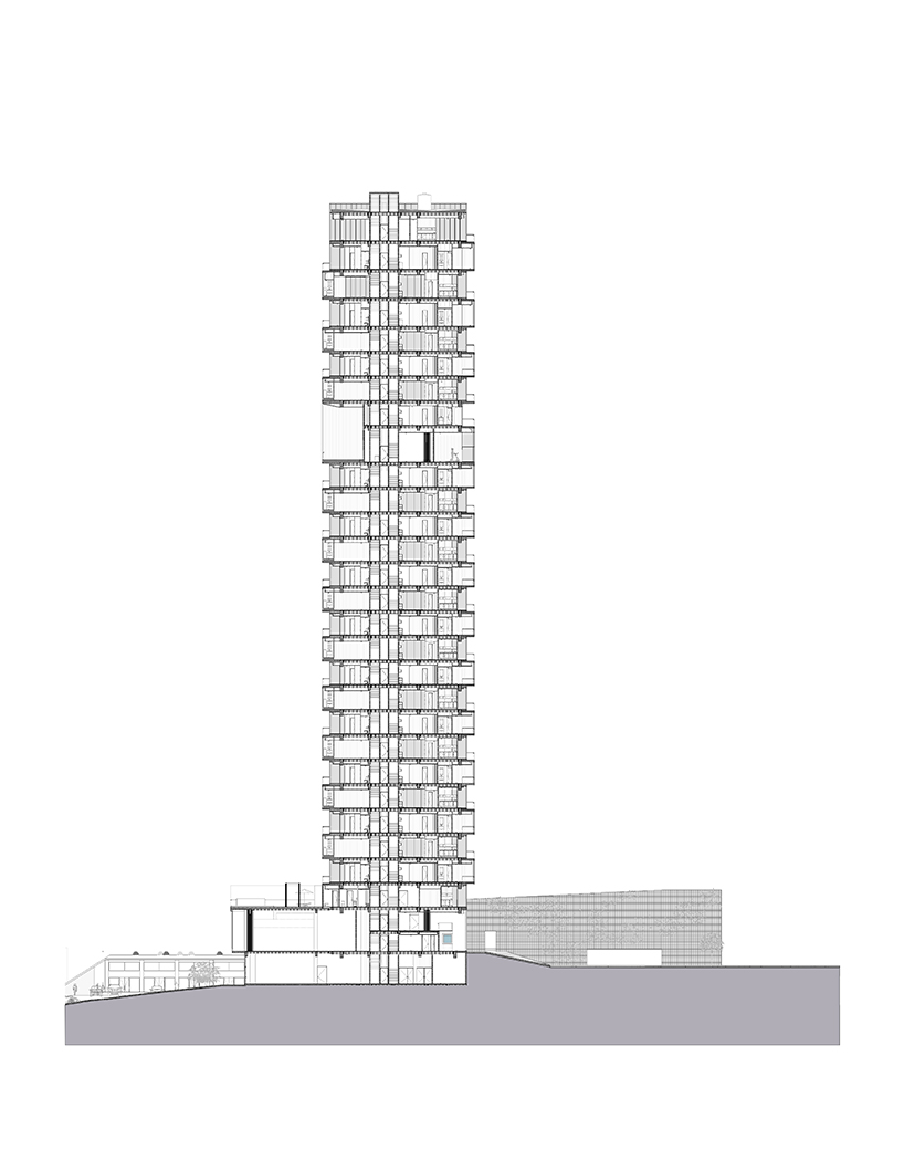 a sculptural building that is committed to densification optimization and community construction by mayer hasbani 12