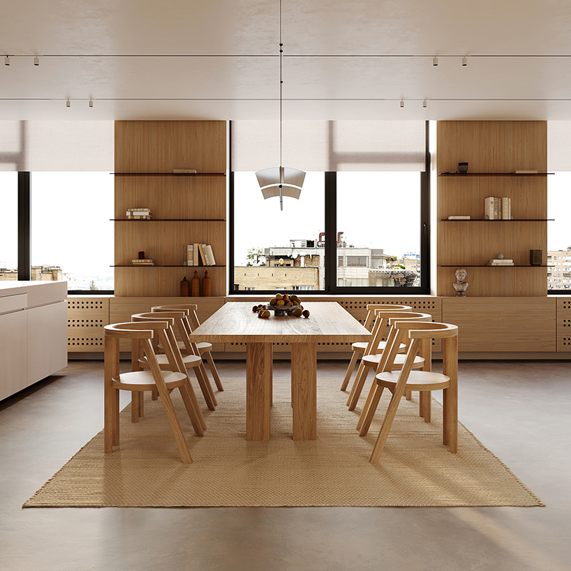 OBRIY uses natural materials + warm tones for kiev apartments designboom