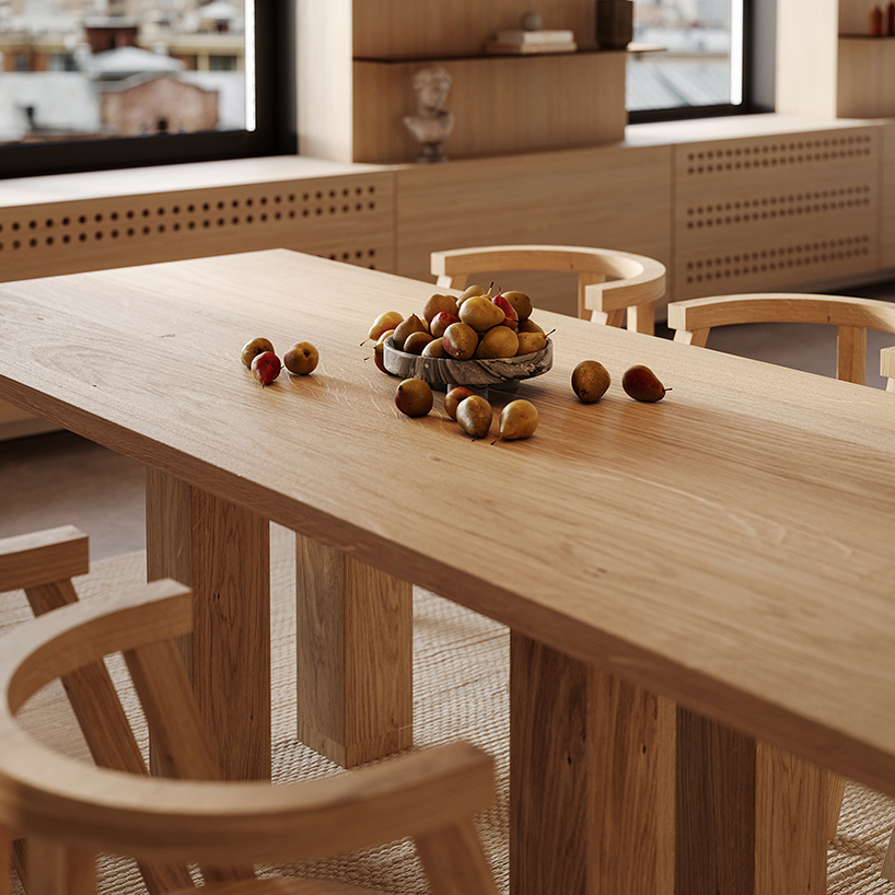 OBRIY uses natural materials + warm tones for kiev apartments designboom