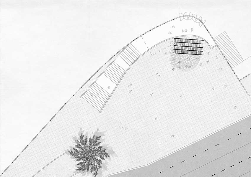 new office works weaves together districts of hong kong for large-scale installation