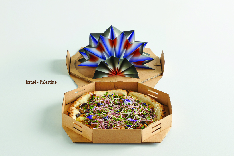 ki saigon redesigns pizza boxes as symbols of peace with pop-up flowers in country flag colors