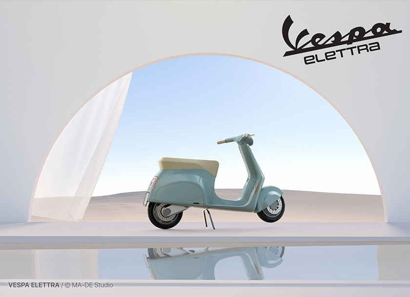 vespa and dior team up for a statement haute couture scooter