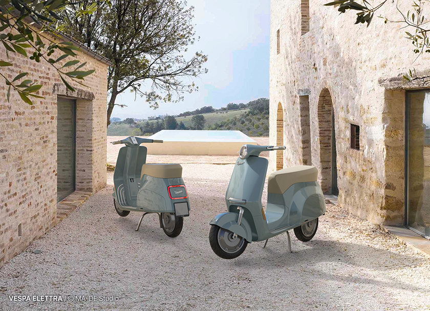 vespa and dior team up for a statement haute couture scooter