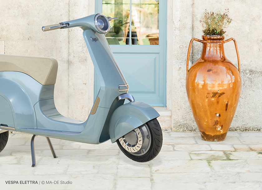 vespa and dior team up for a statement haute couture scooter