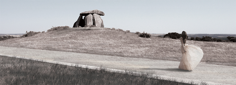 agnieszka luksik designs a museum path around a ruin in portugal designboom