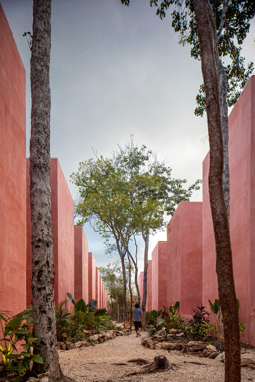 tulix the game of volumes reds facilitates the projection of shadows onto neighboring bodies and into the interior of the property creating microclimates from islands of vegetation by coyote arquitec 4