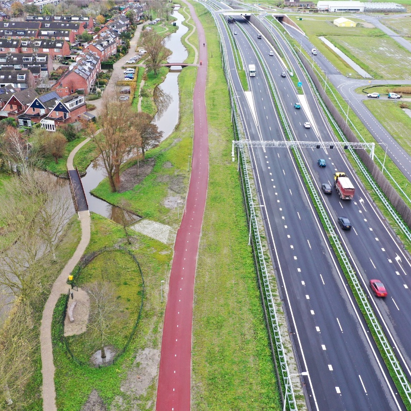 ZJA gebruikt gerecyclede materialen voor de duurzame groene route die zij in Nederland voert