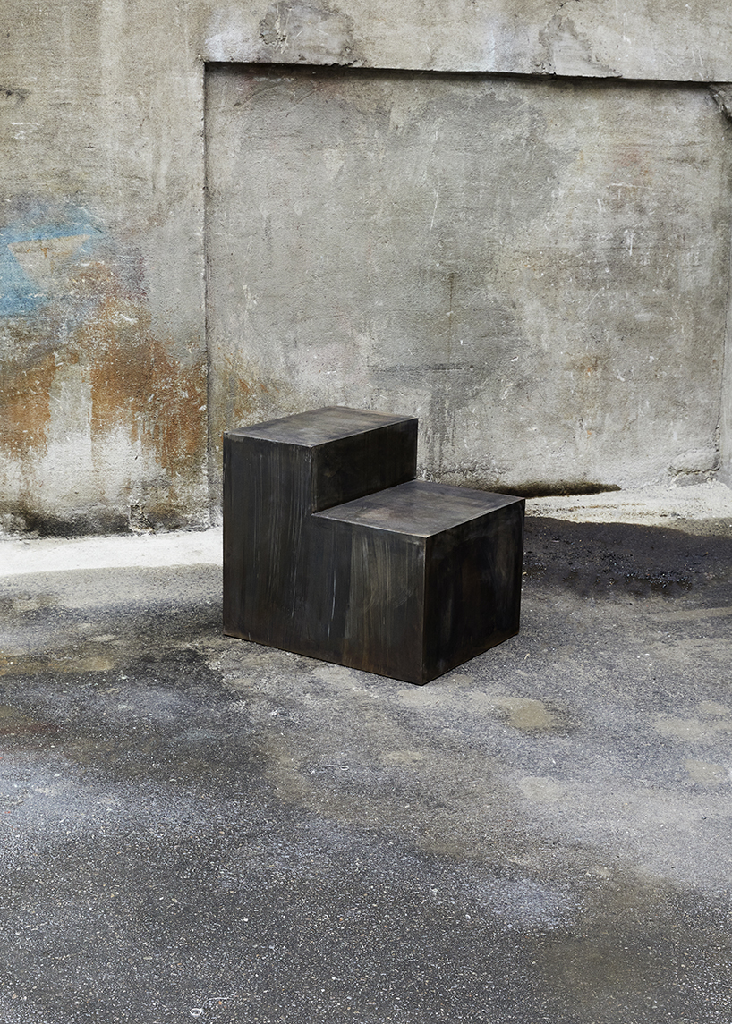 kim byungsub's oxidized steel chairs encapsulate organic forms